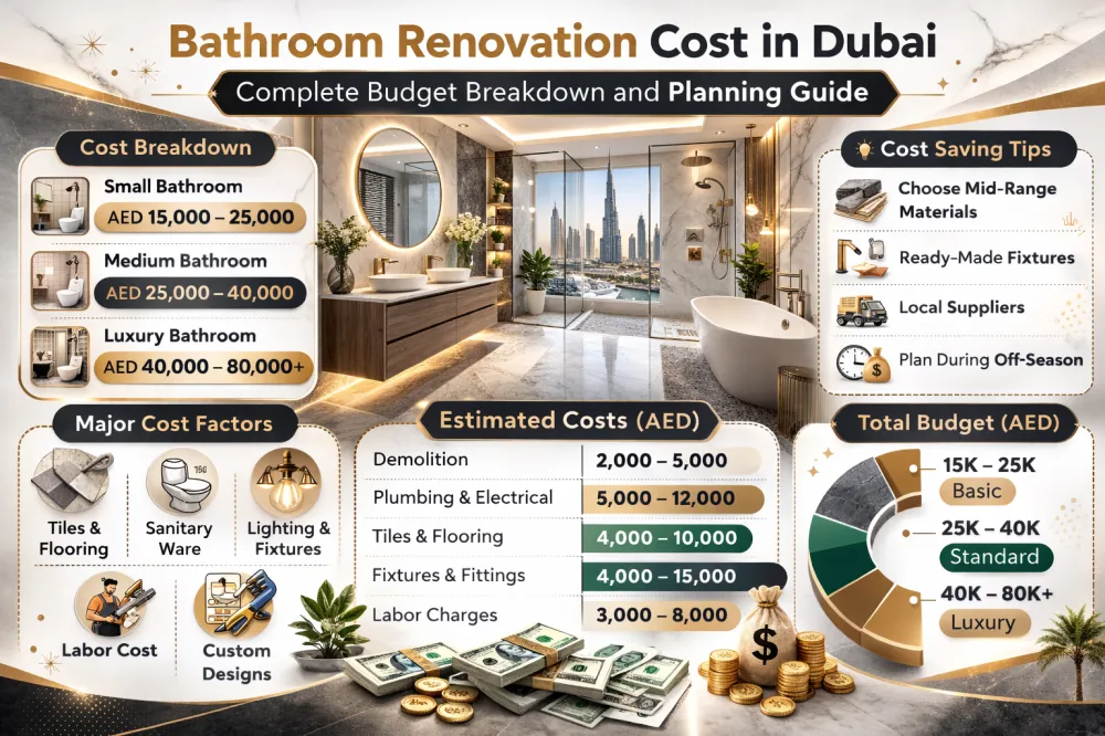 Bathroom Renovation Cost in Dubai: Complete Budget Breakdown and Planning Guide