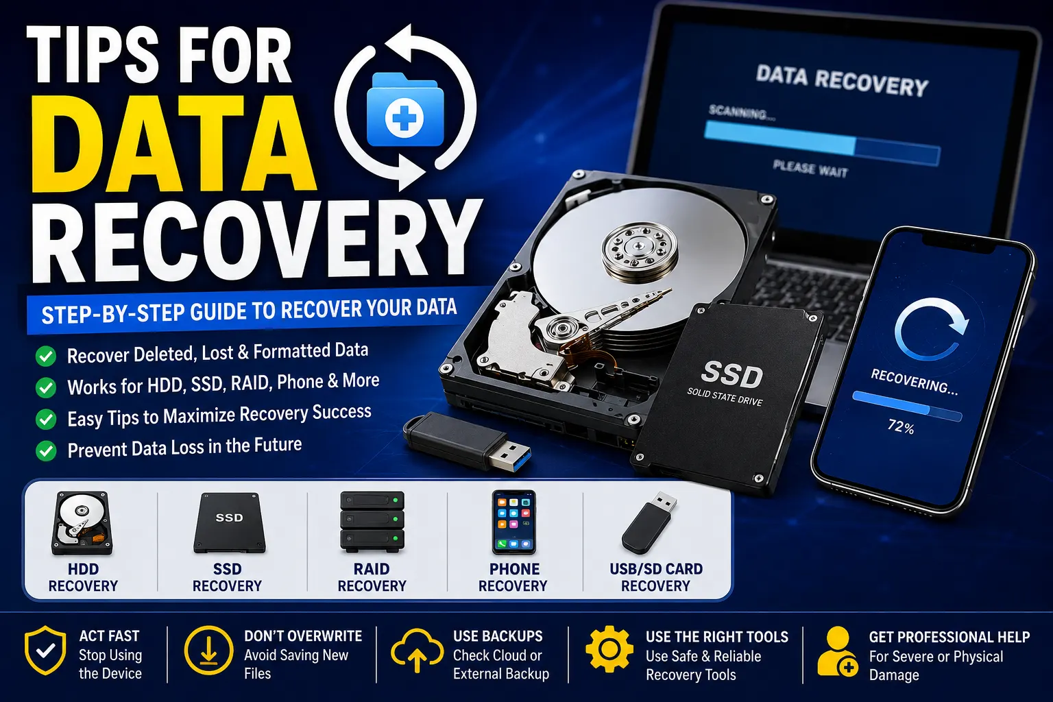 Tips for data recovery