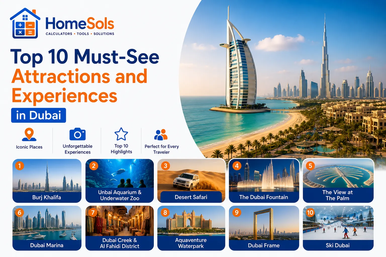 Top 10 Must-See Attractions and Experiences in Dubai