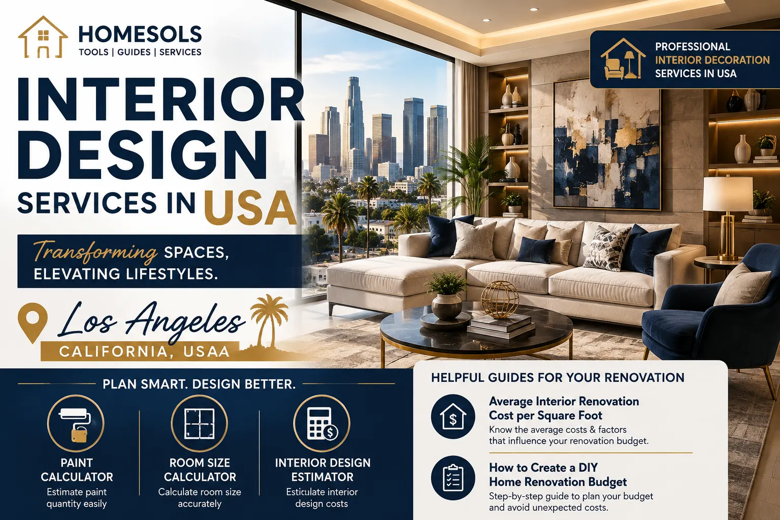 Interior design services in Los Angles USA